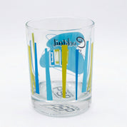 Cocktail Time Old Fashioned Glass Set of 4 - 14 oz Blue Green