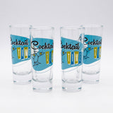 Cocktail Time Shot Glass - Blue (Set of 4)