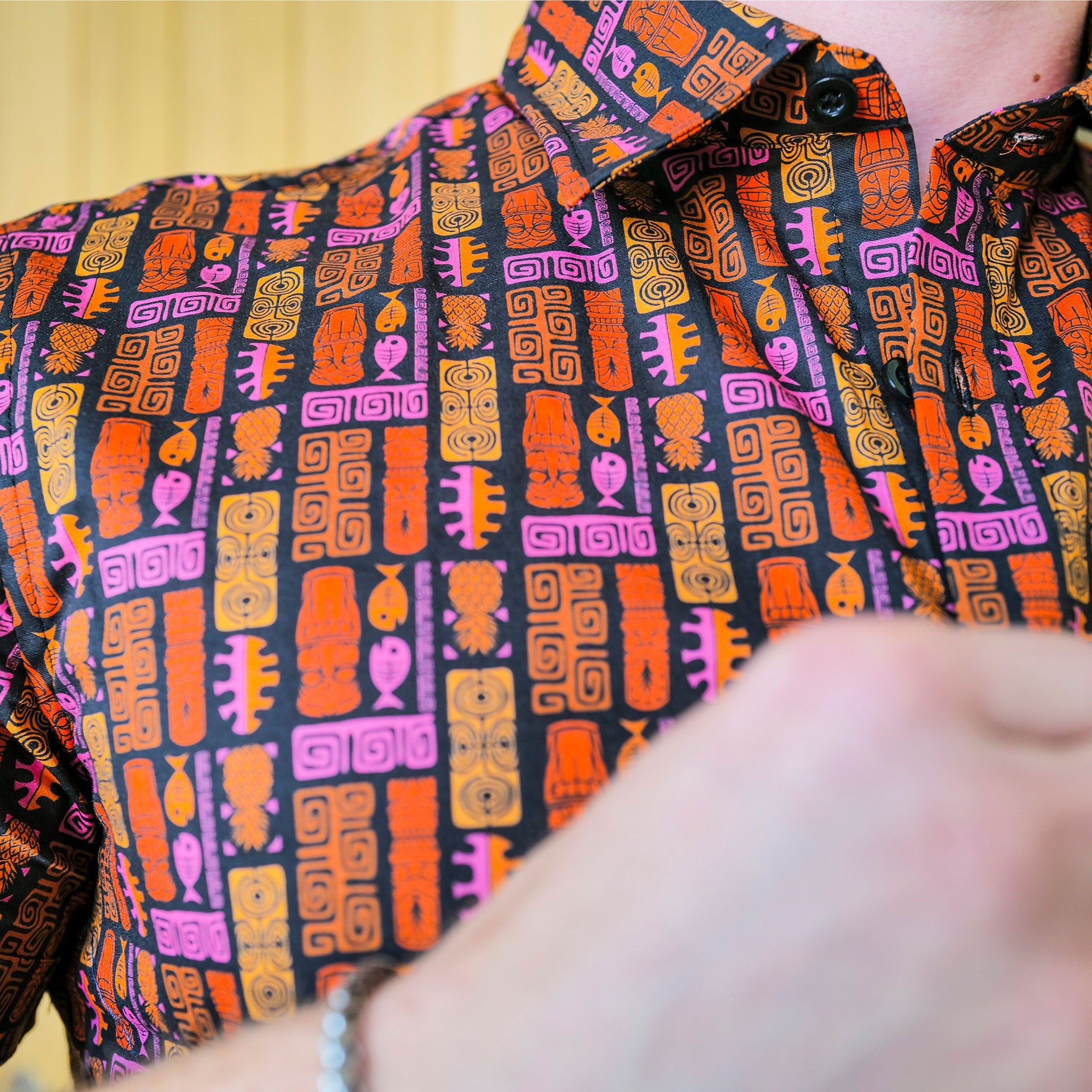 Cotton Mod Shirt - Tiki Black - Destination PSP