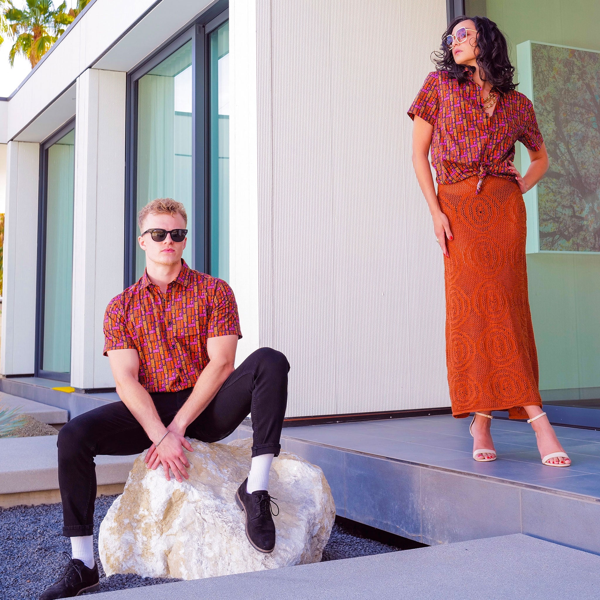 Cotton Mod Shirt - Tiki Black - Destination PSP