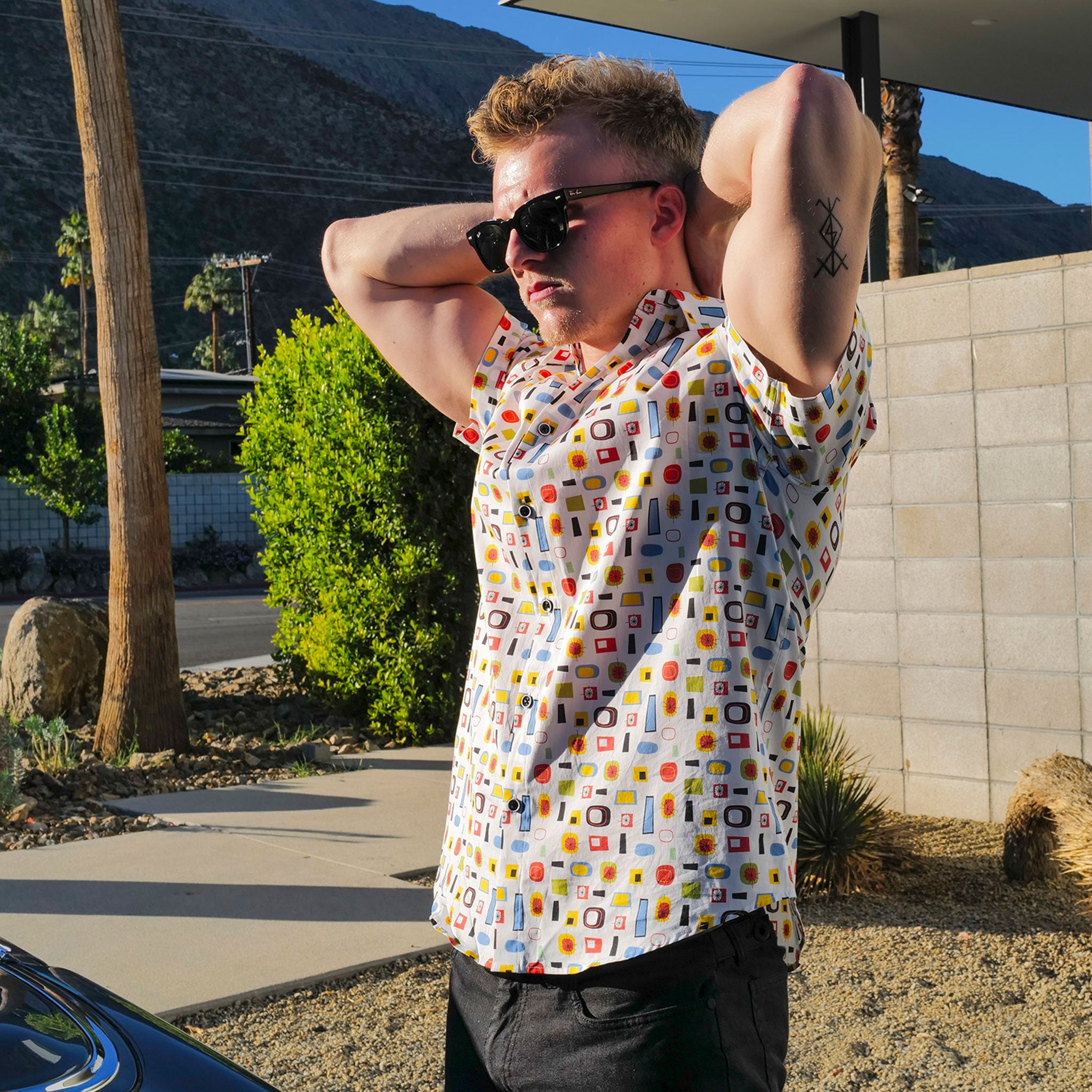 Cotton Mod Shirt - White Atomic - Destination PSP