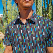 Cotton Mod Shirt - Lava Lamp Black