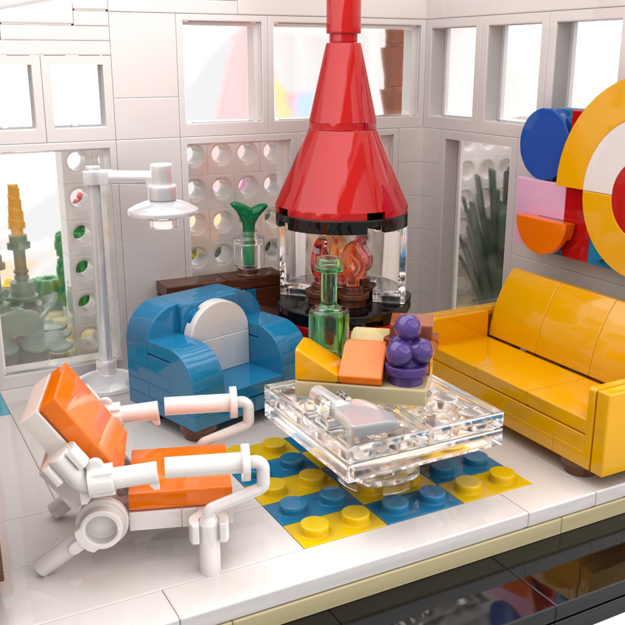 Collector's Series Palm Springs Midcentury Butterfly House Interlocking Brick Set