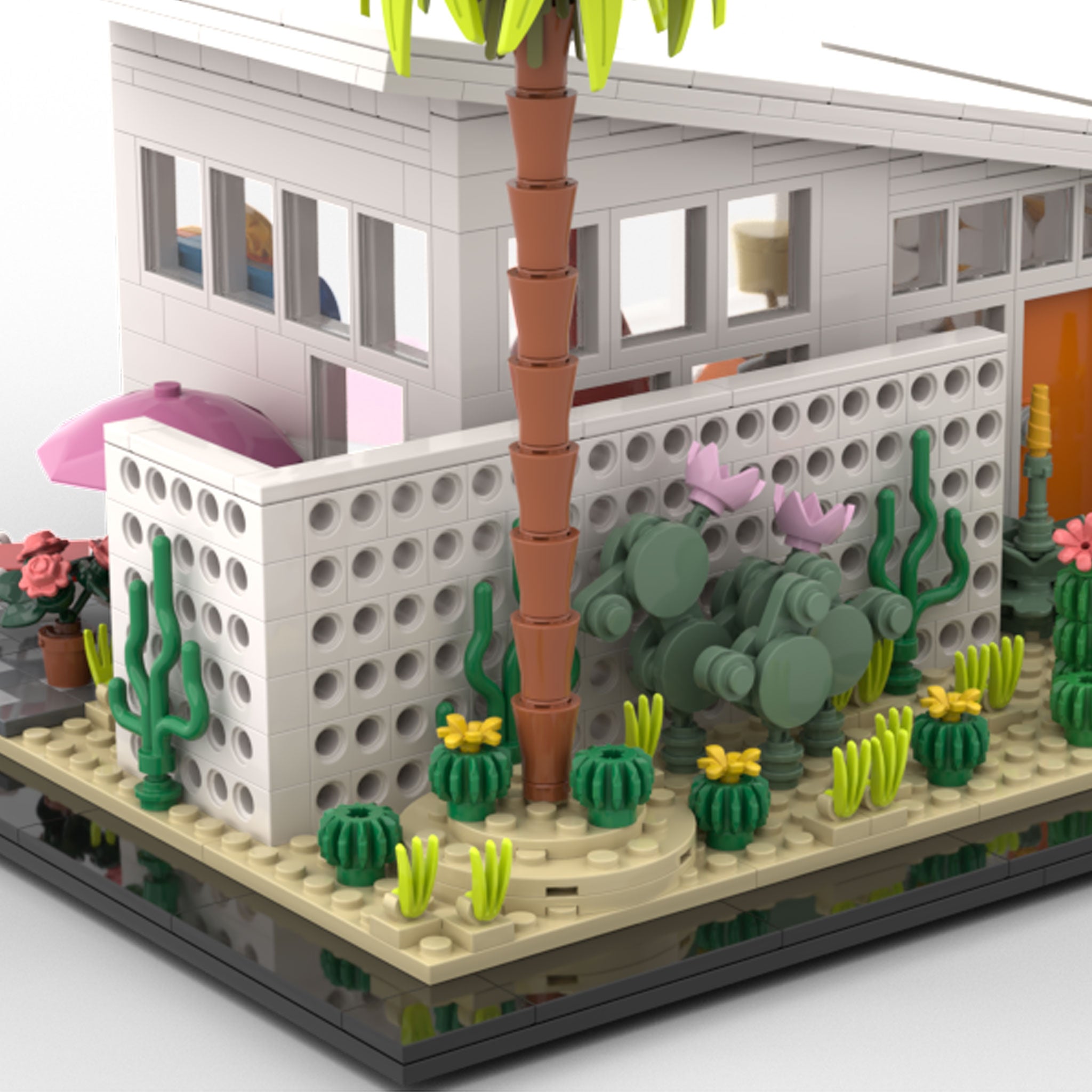 Collector's Series Palm Springs Midcentury Butterfly House Interlocking Brick Set