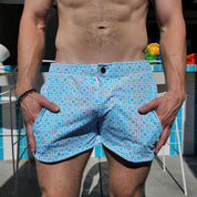 Mod Swim Shorts - Sunmor Blue - Shorter Length