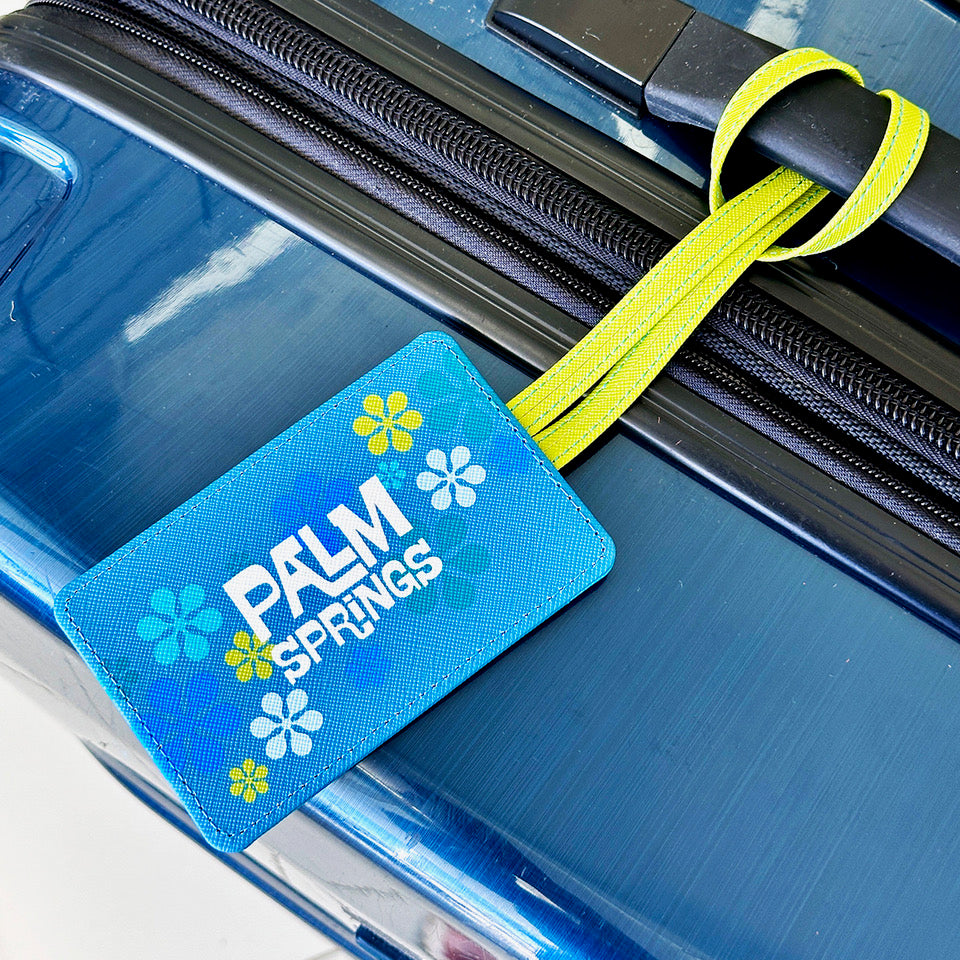 Palm Springs Modfest Luggage Tag - Blue