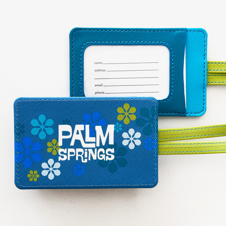 Palm Springs Modfest Luggage Tag - Blue