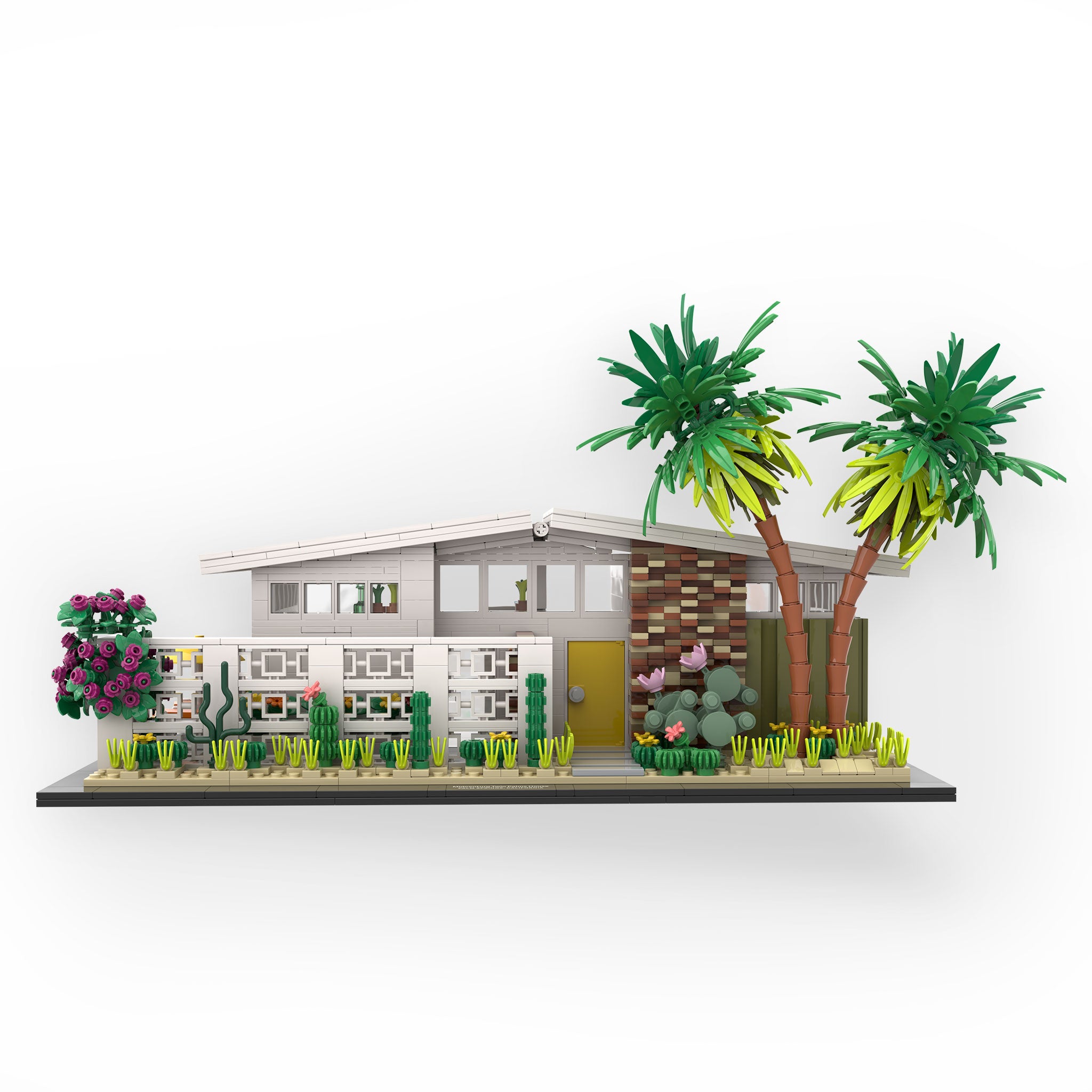 Collector's Series Palm Springs Midcentury Twin Palms House Interlocking Brick Set