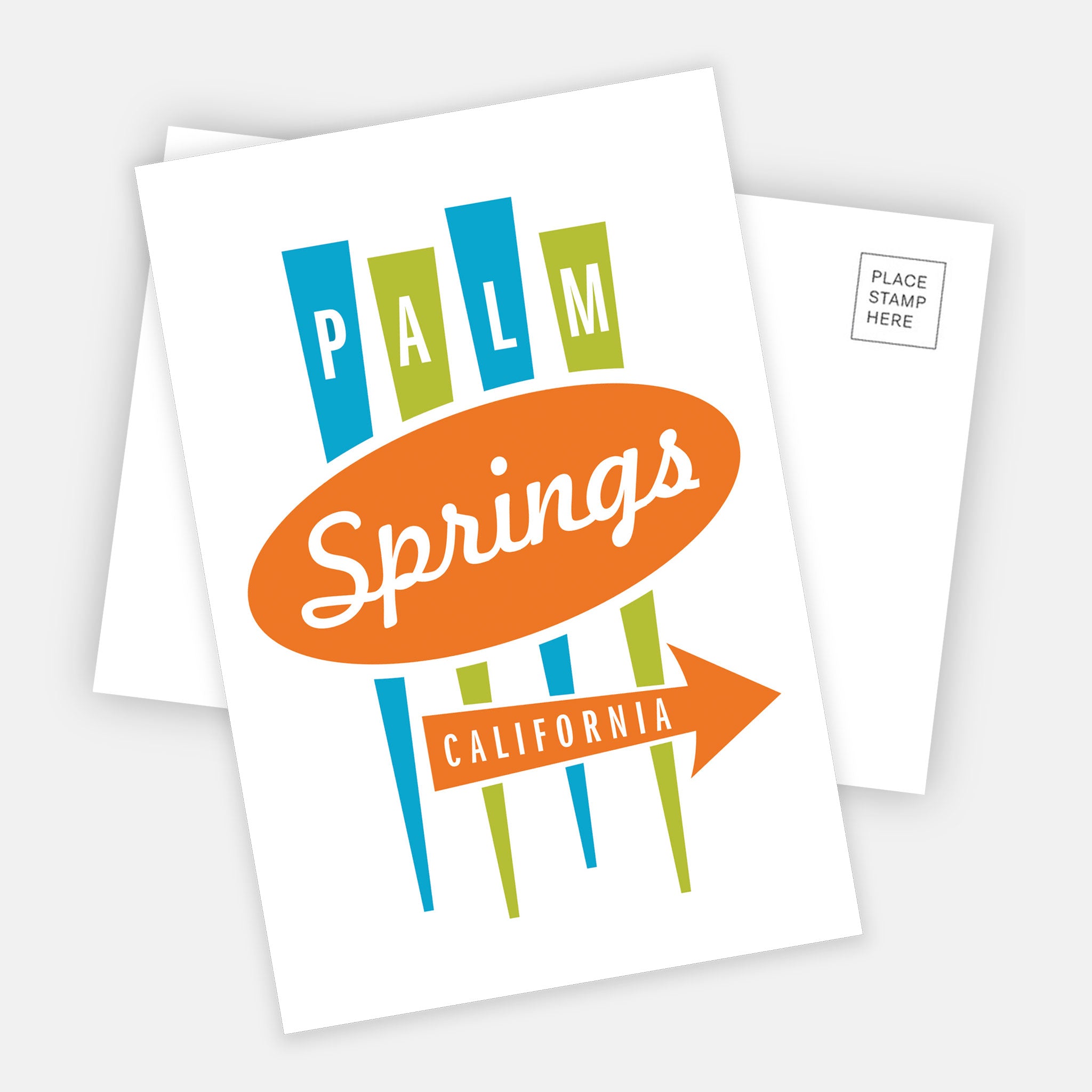 Palm Springs Sign Postcard - White