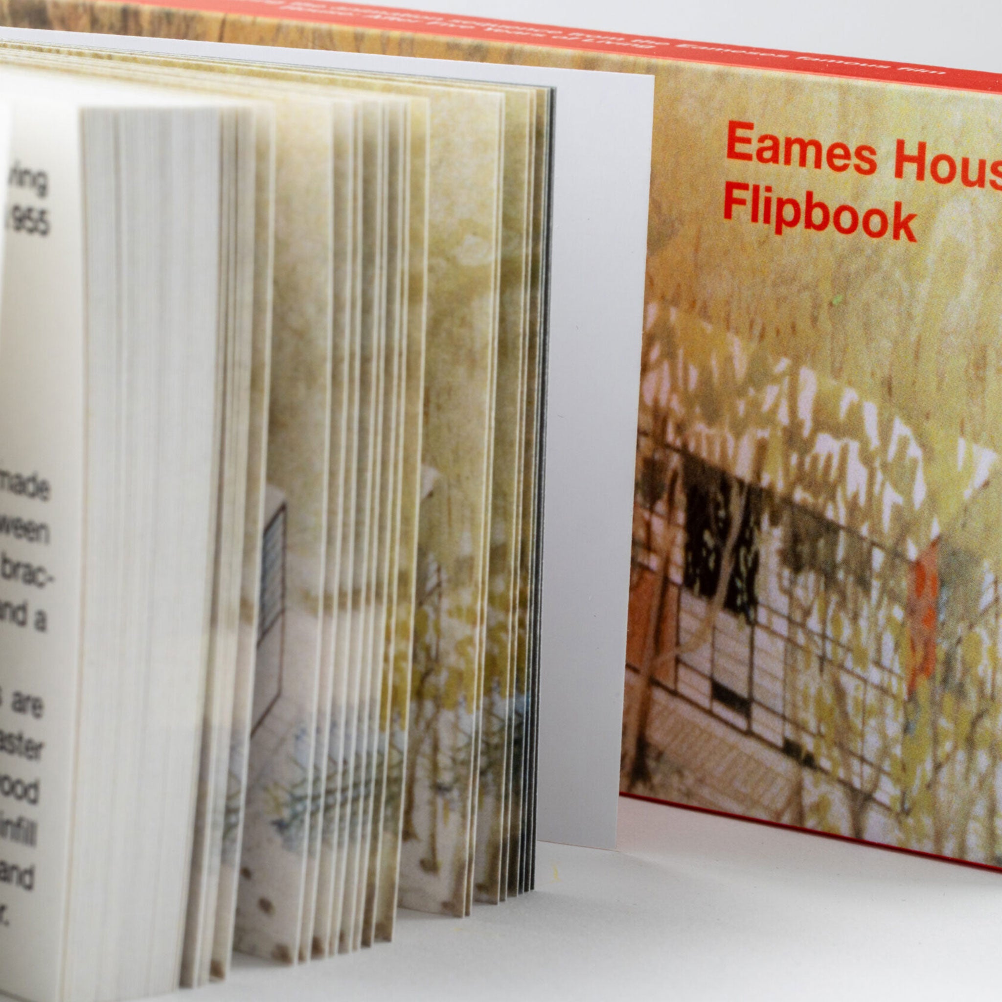 Eames House Flipbook with pages open on a white background