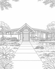 Mid-Century Modern: An Architectural Coloring Book