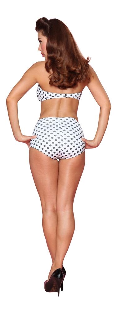 Black and white polka dot fashion high waisted bikini