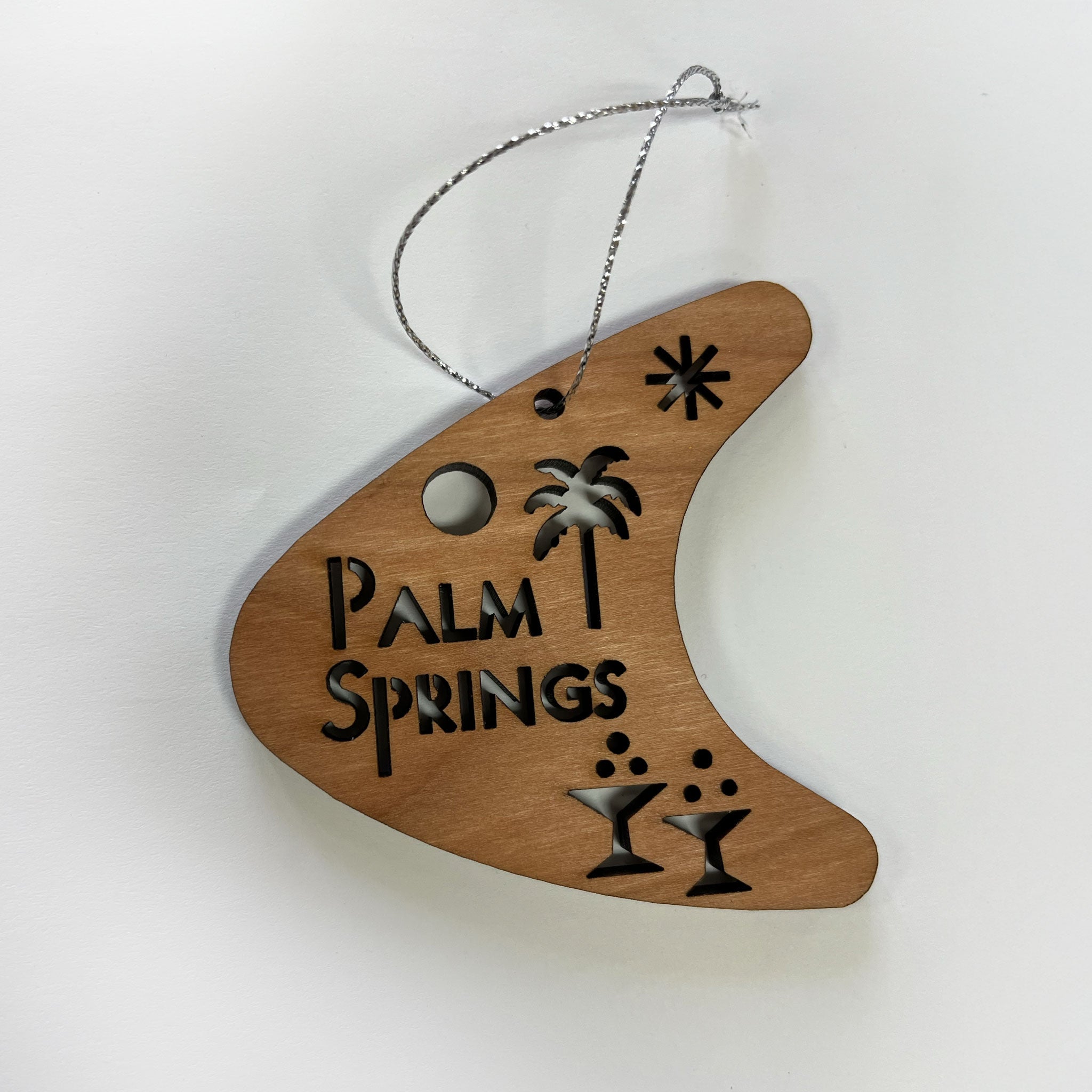 Wooden Ornament - Palm Springs Boomerang