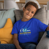 Kids Unisex T-shirt - Palm Springs Starburst - Lapis Blue