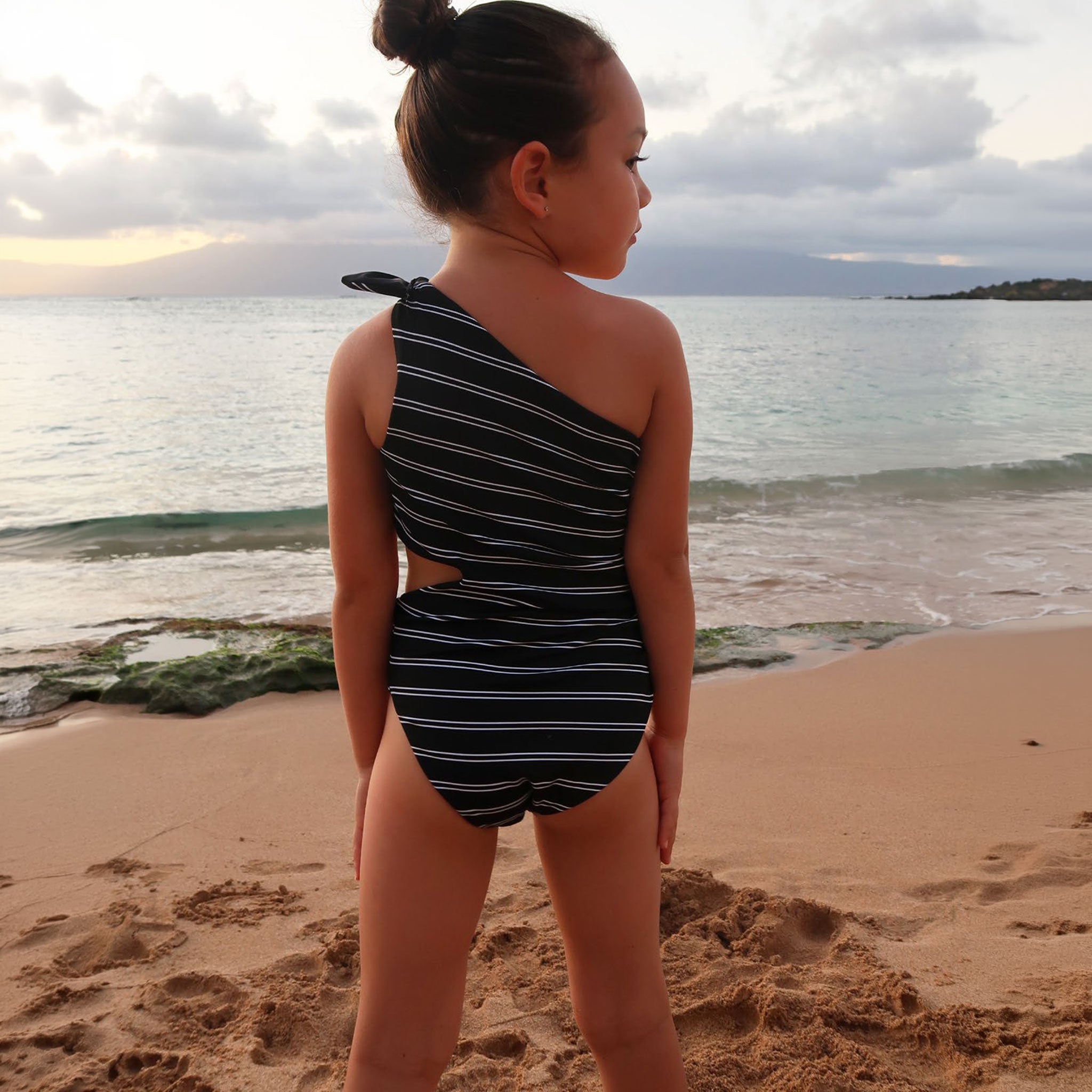 KYA Kids Isabella One Piece - Striped Onyx / Onyx