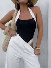 KYA Rosie One Piece - Ribbed Black / Black and Vanilla - Destination PSP