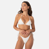 Kya Ashlyn Swim Top - Ribbed Vanilla / Vanilla