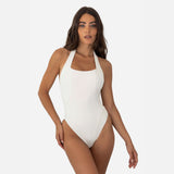 KYA Rosie One Piece Swimsuit - Ribbed Vanilla/Vanilla