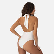 KYA Rosie One Piece Swimsuit - Ribbed Vanilla/Vanilla