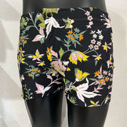 Mod Swim Shorts - Romantic Black Floral - Shorter Length