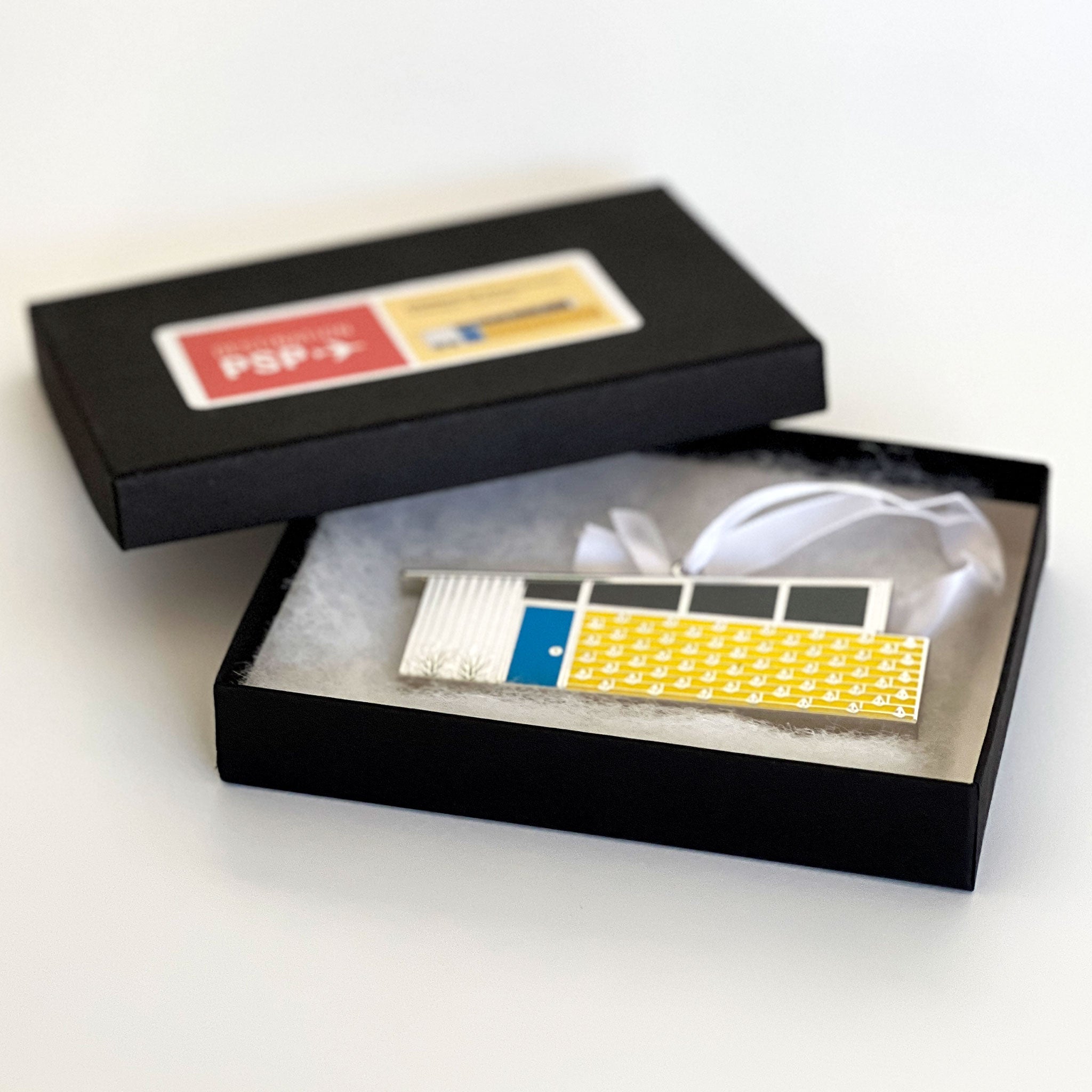 Midcentury House Cloisonne Enamel Ornament - Wedge Roof - Destination PSP