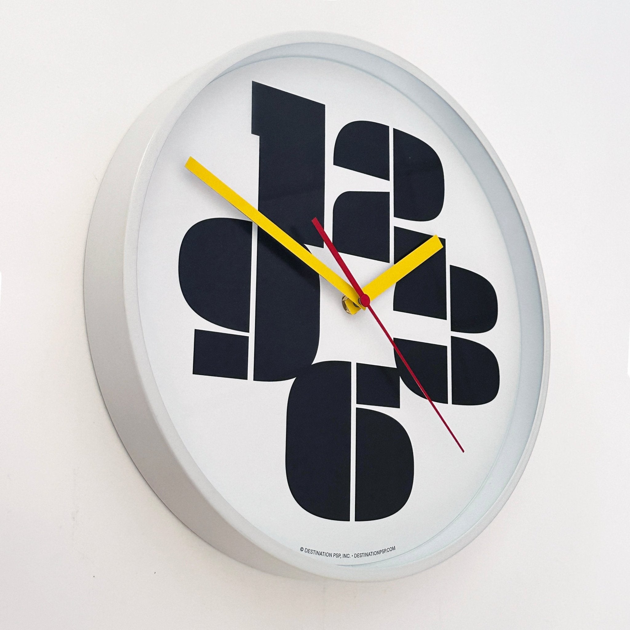 Mod Numbers Wall Clock - Black and White - Destination PSP