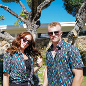 Cotton Mod Shirt - Lava Lamp Black