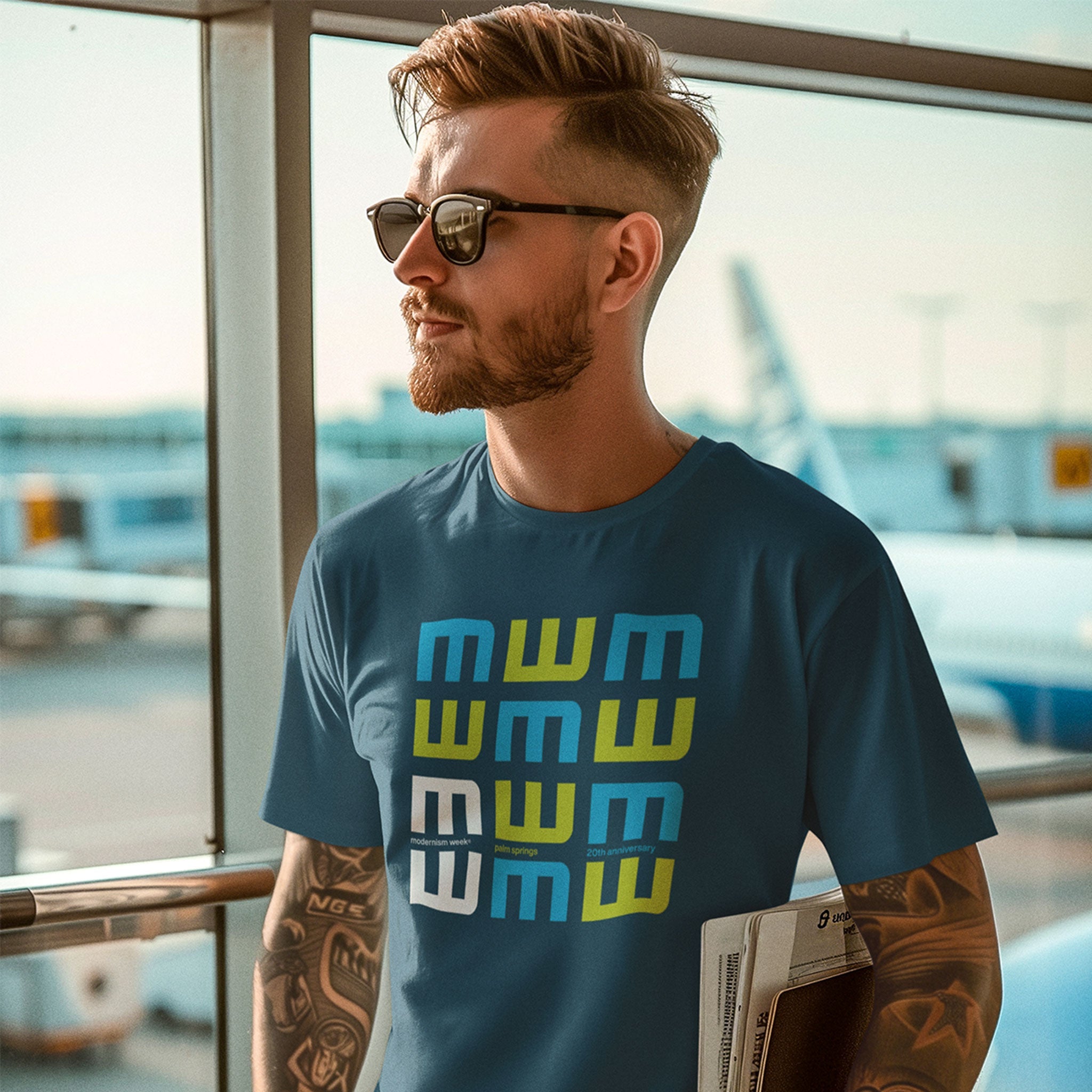 Modernism Week 20th Anniversary Unisex T-shirt - Deep Teal - Destination PSP