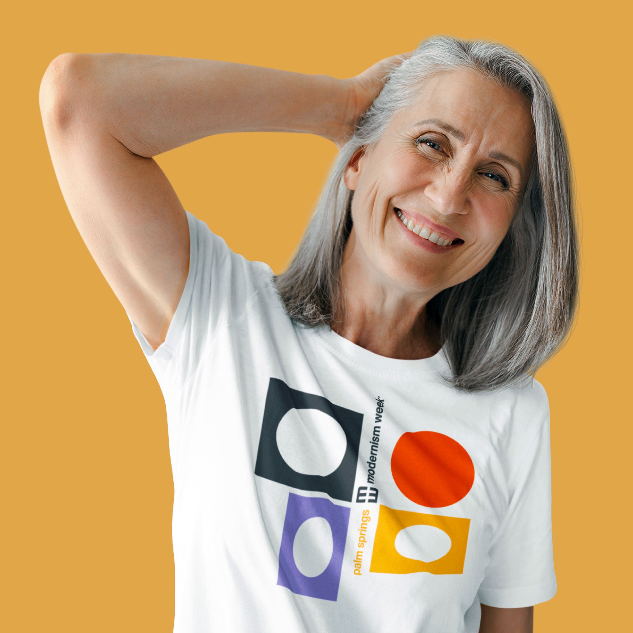 Modernism Week Mod Shapes Unisex T-shirt - White