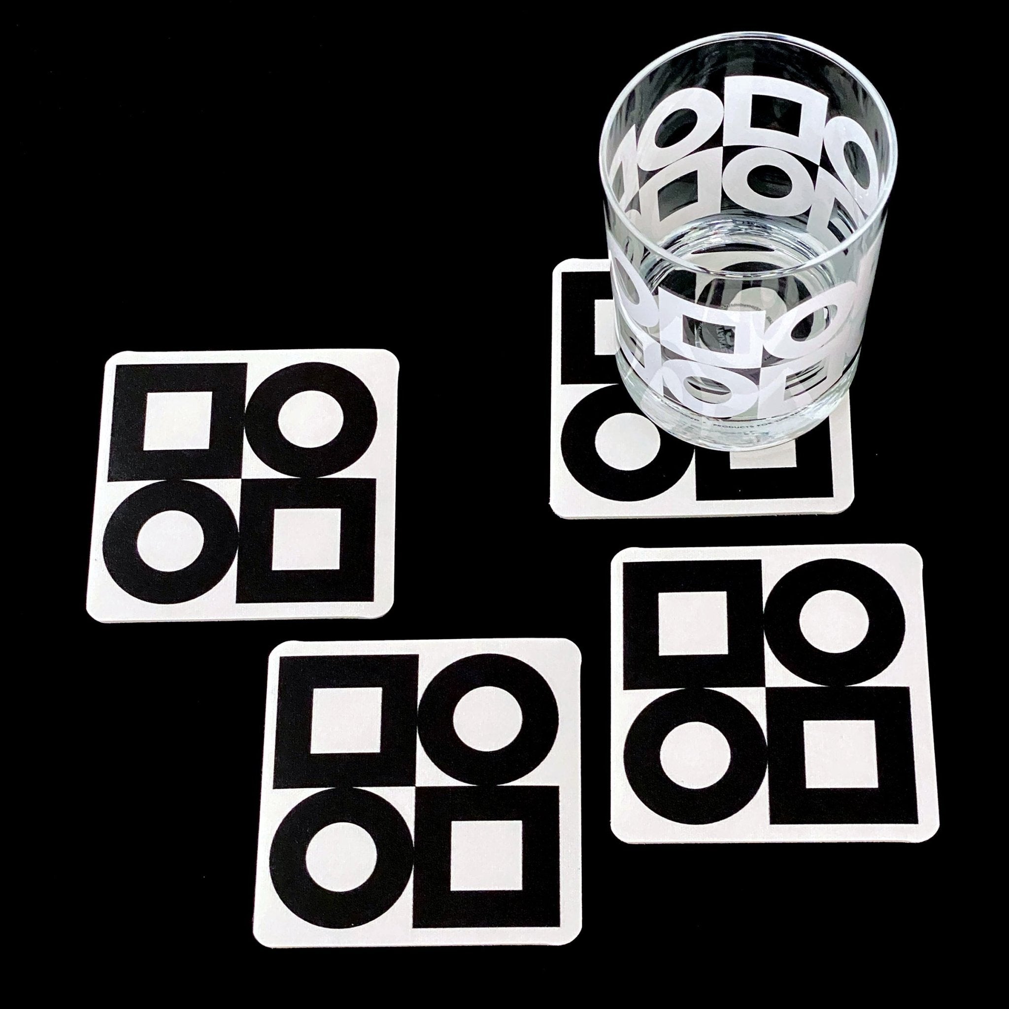 Modernista Vinyl Coasters - White (Set of 8) - Destination PSP