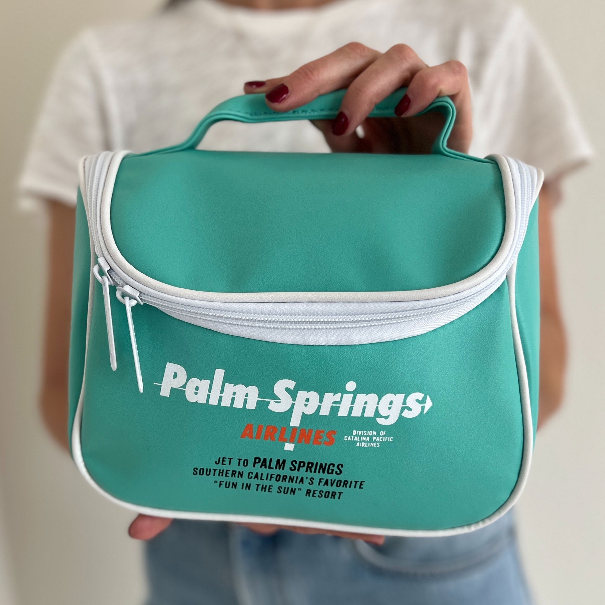 Palm Springs Airlines Accessory Bag - Aqua - Destination PSP