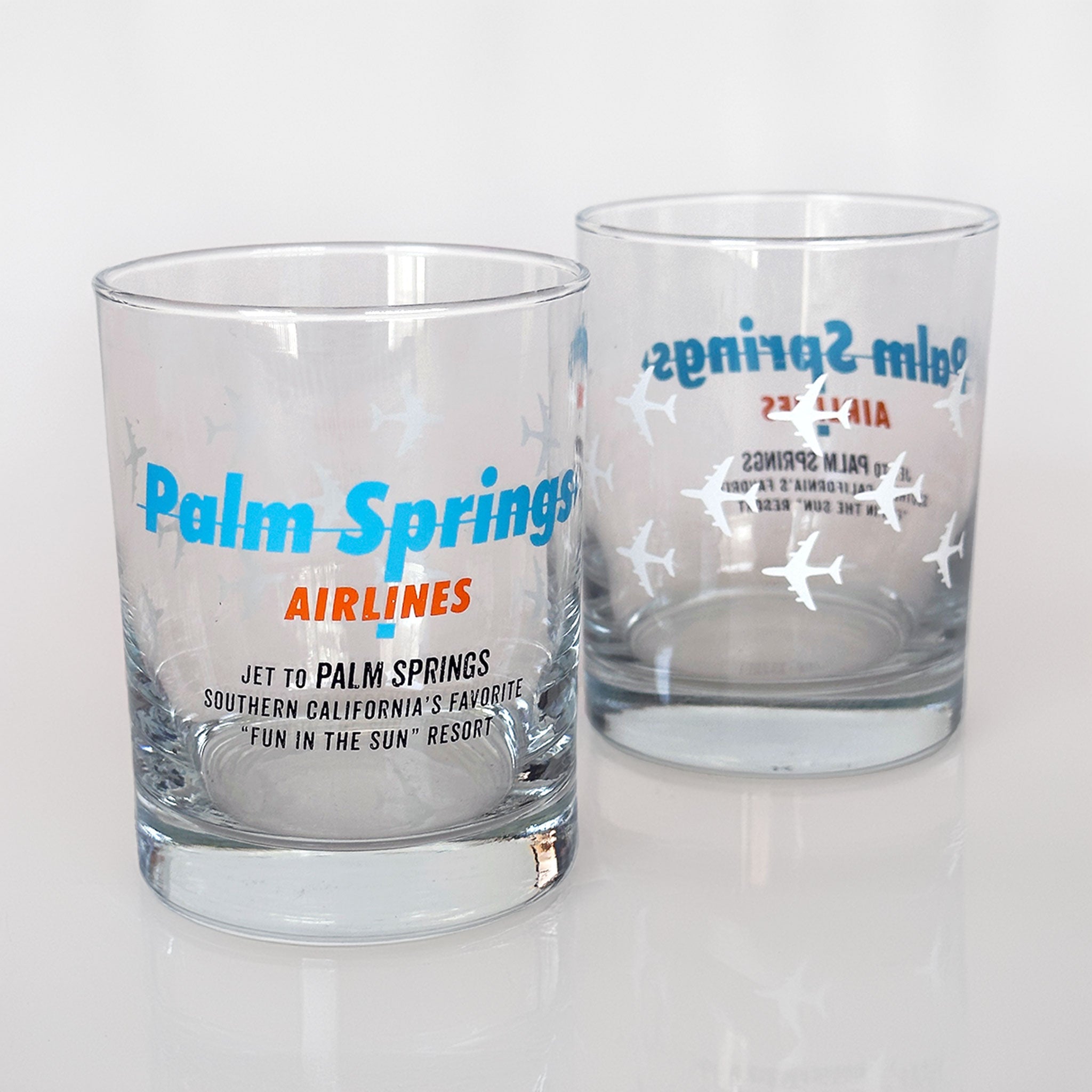 Palm Springs Airlines Old Fashioned Glass (Single glass) - Destination PSP