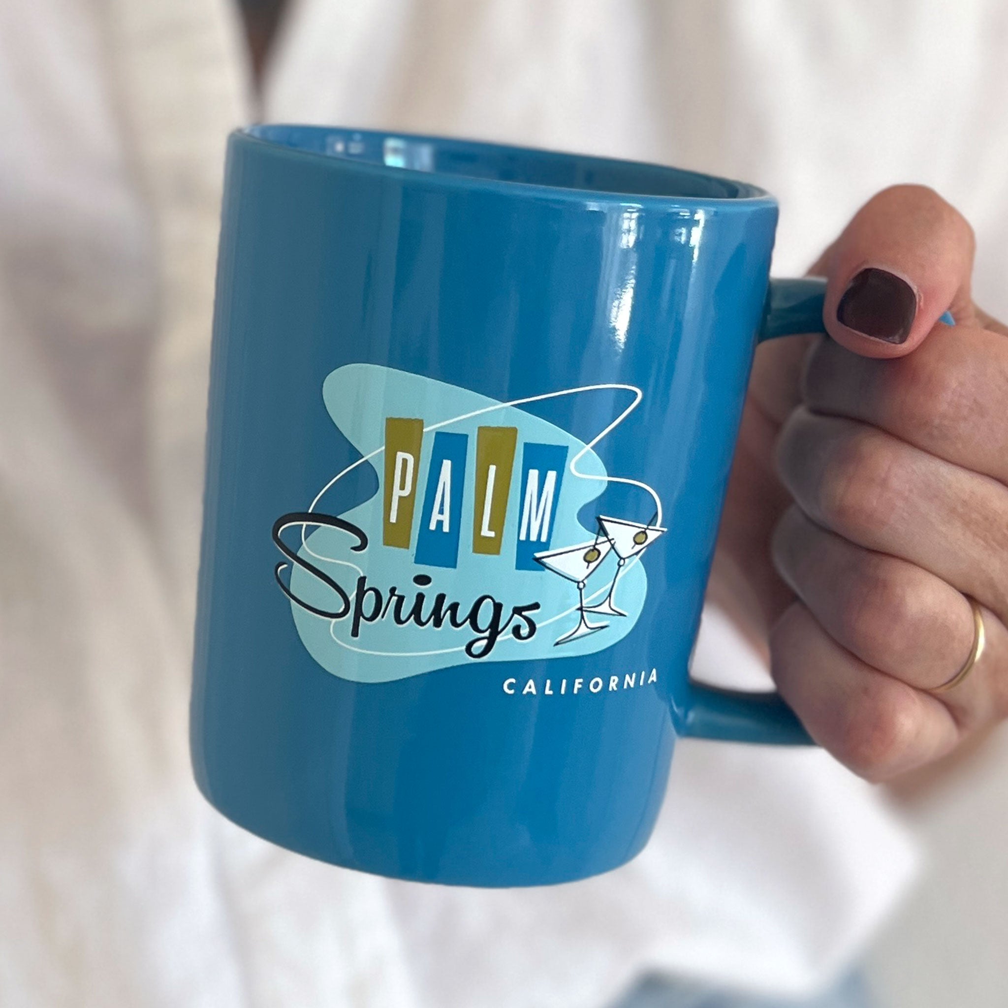 Palm Springs Martini 14 oz mug - Blue - Destination PSP