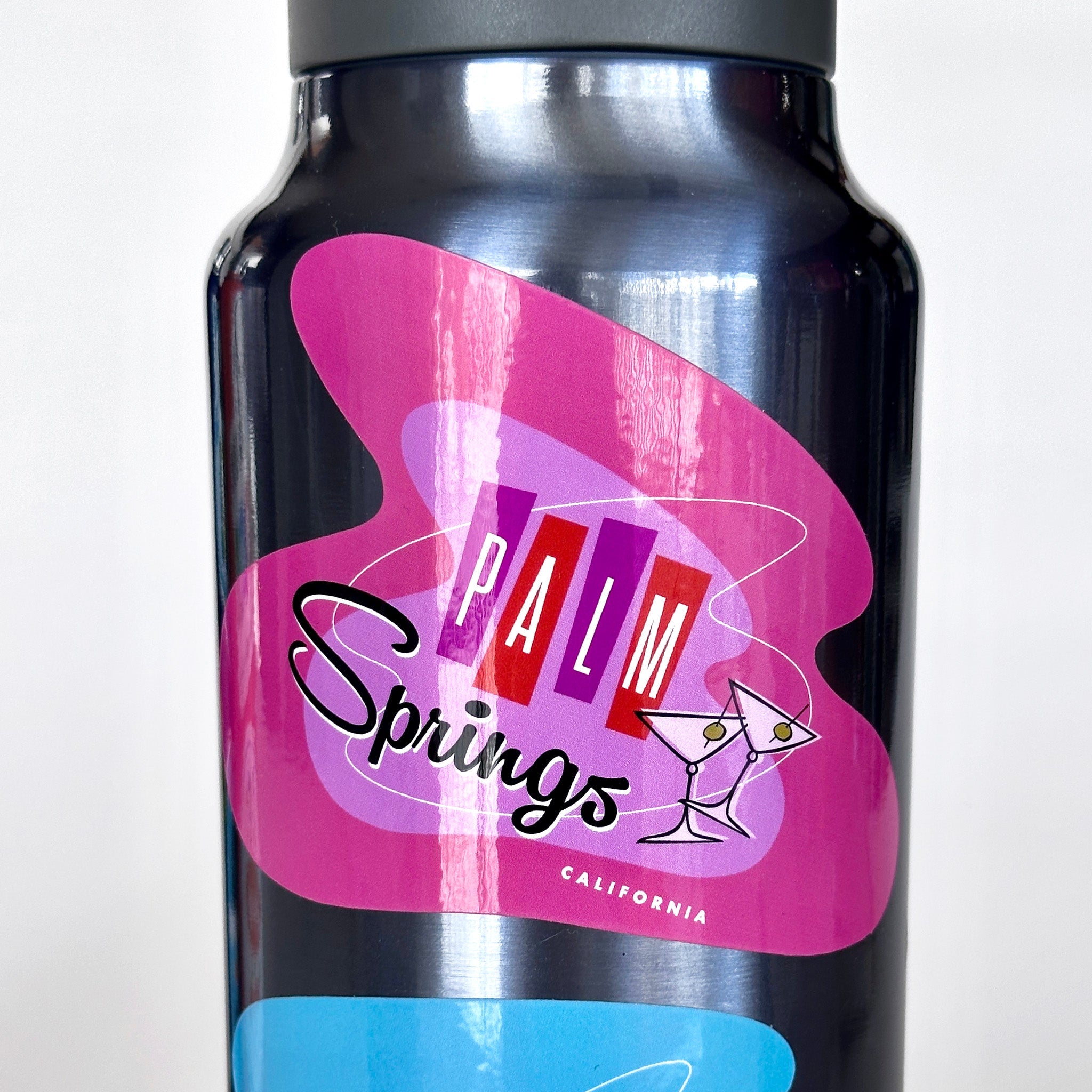 Palm Springs Martini Design Sticker - Pink - Destination PSP