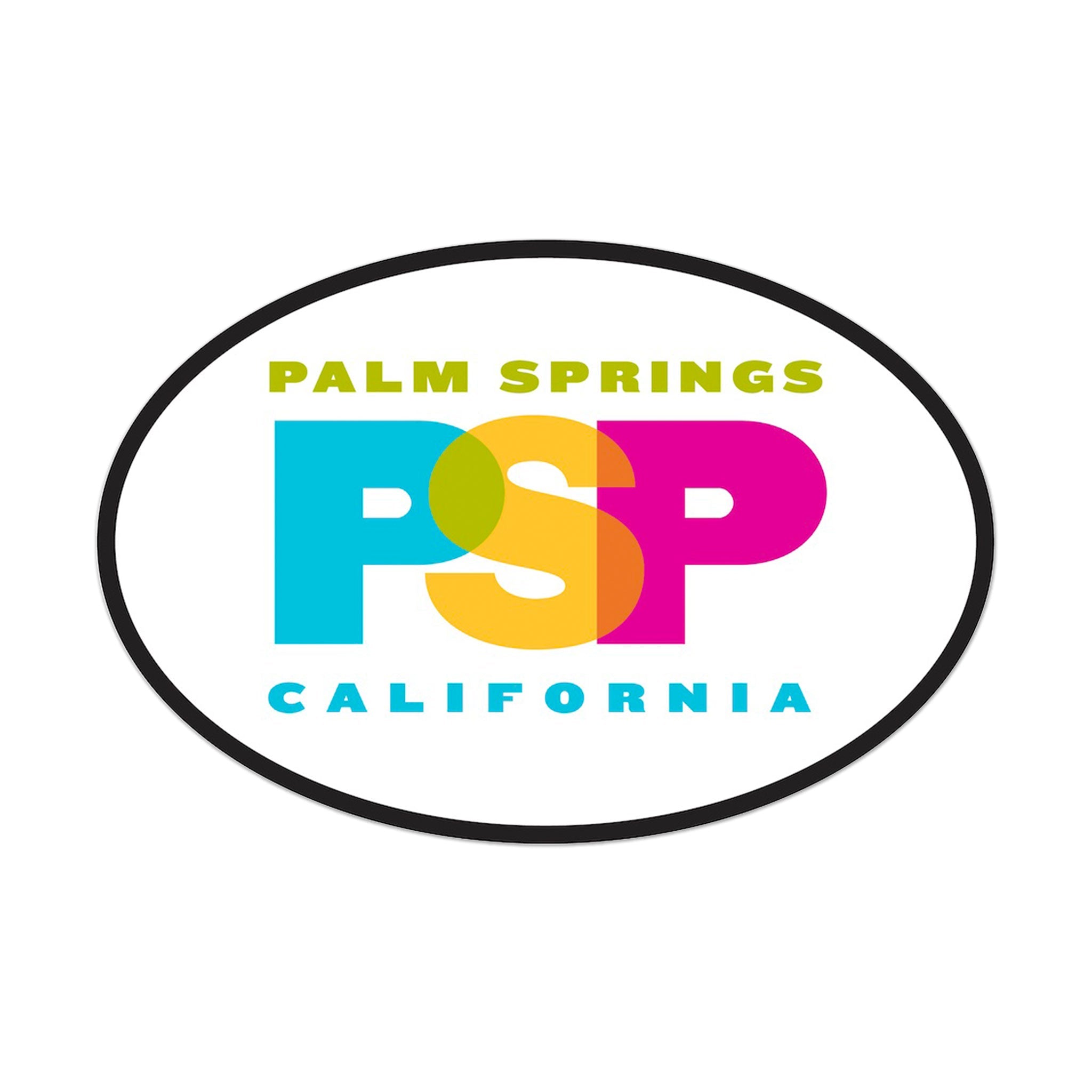 Palm Springs Oval Sticker - Destination PSP