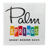 Palm Springs Rainbow Magnet - White