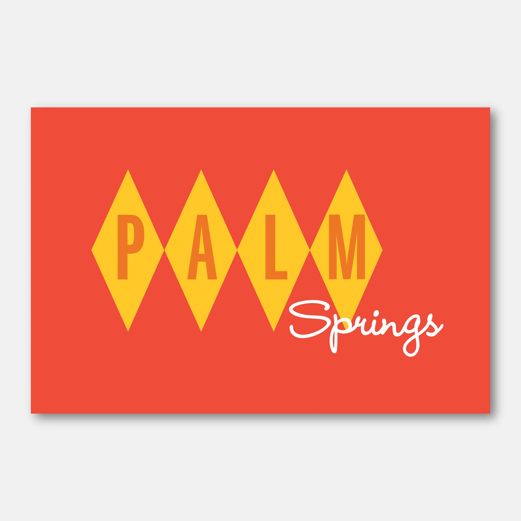 Palm Springs Red Diamond Postcard - Destination PSP