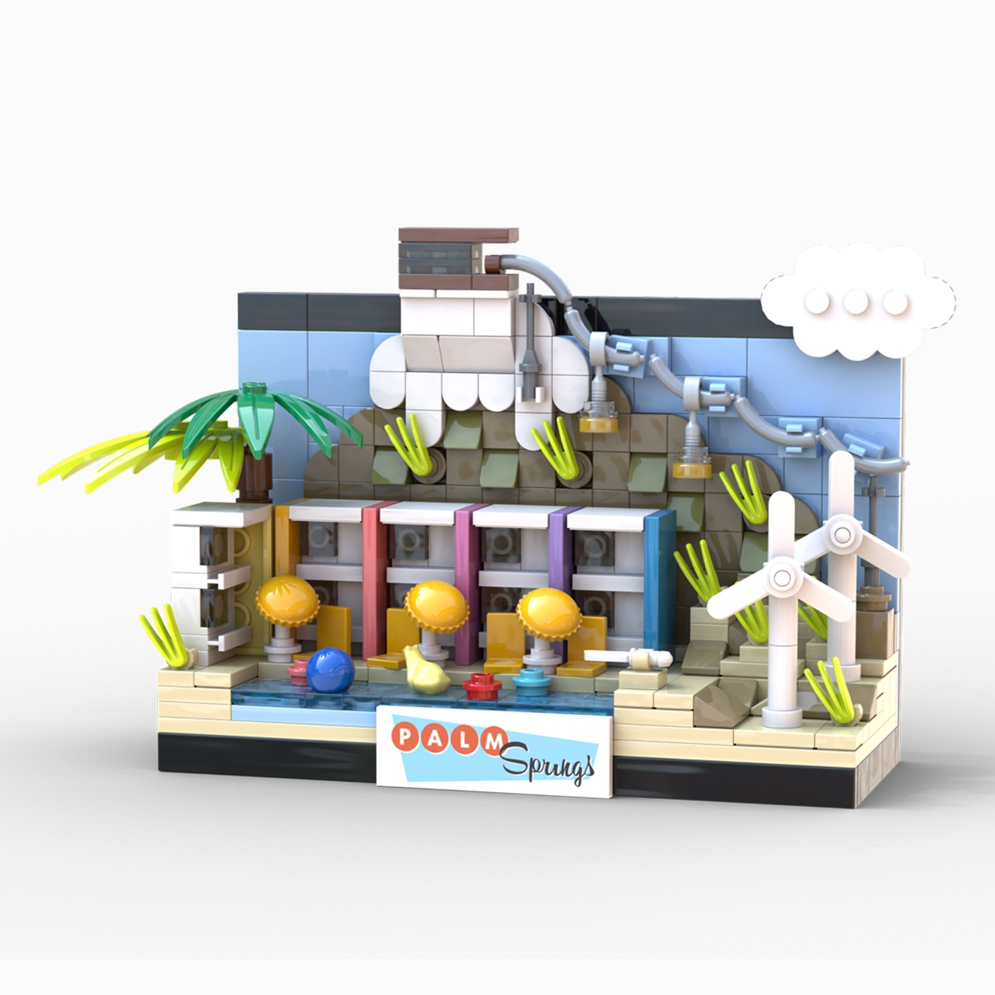 Palm Springs Resort Hotel Interlocking Brick Set - Destination PSP