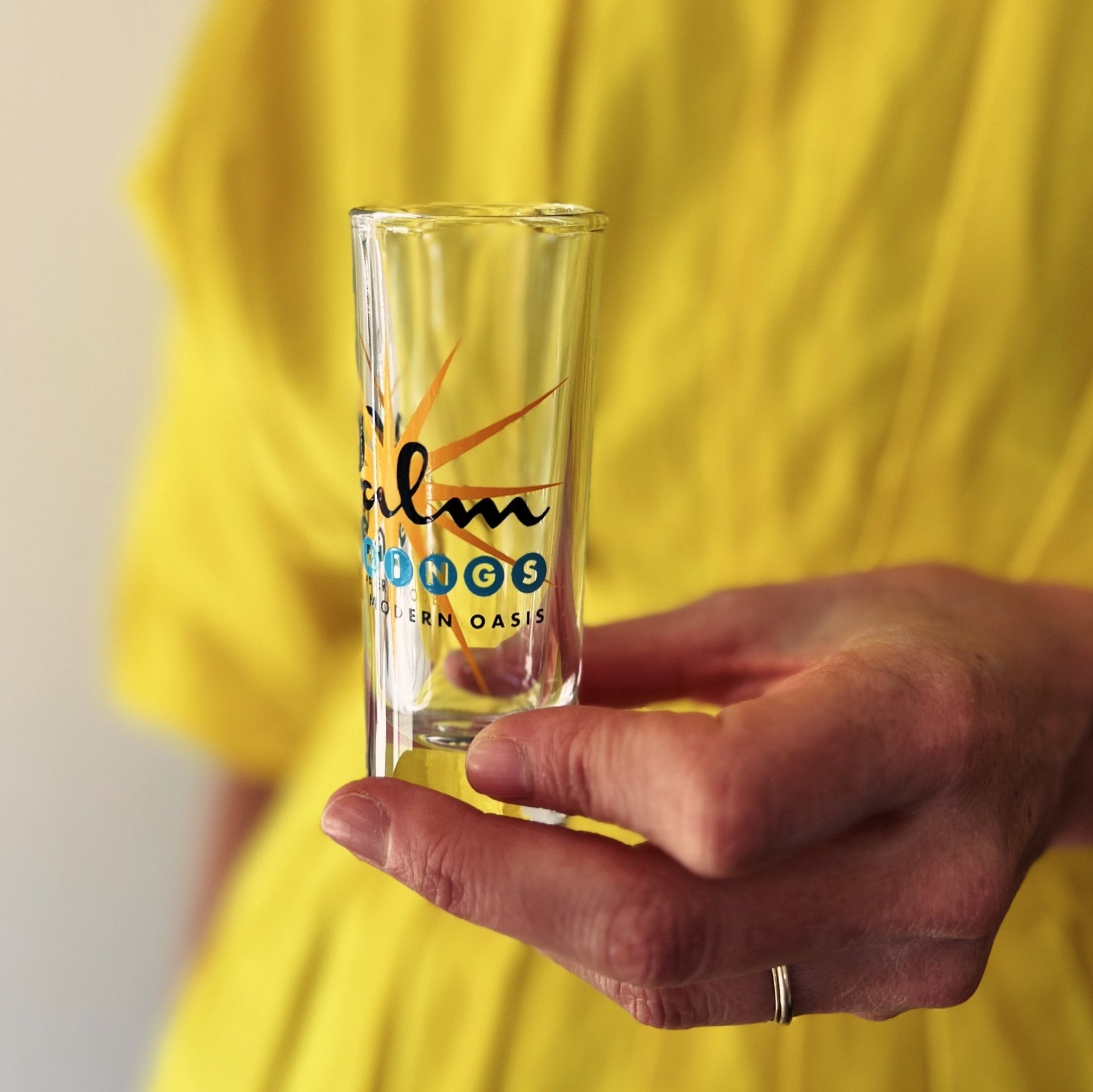 Palm Springs Shot Glass - Starburst Design - Destination PSP