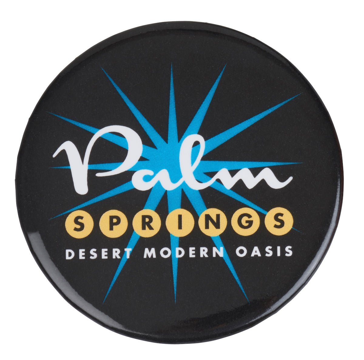 Palm Springs Starburst Magnet - Black - Destination PSP