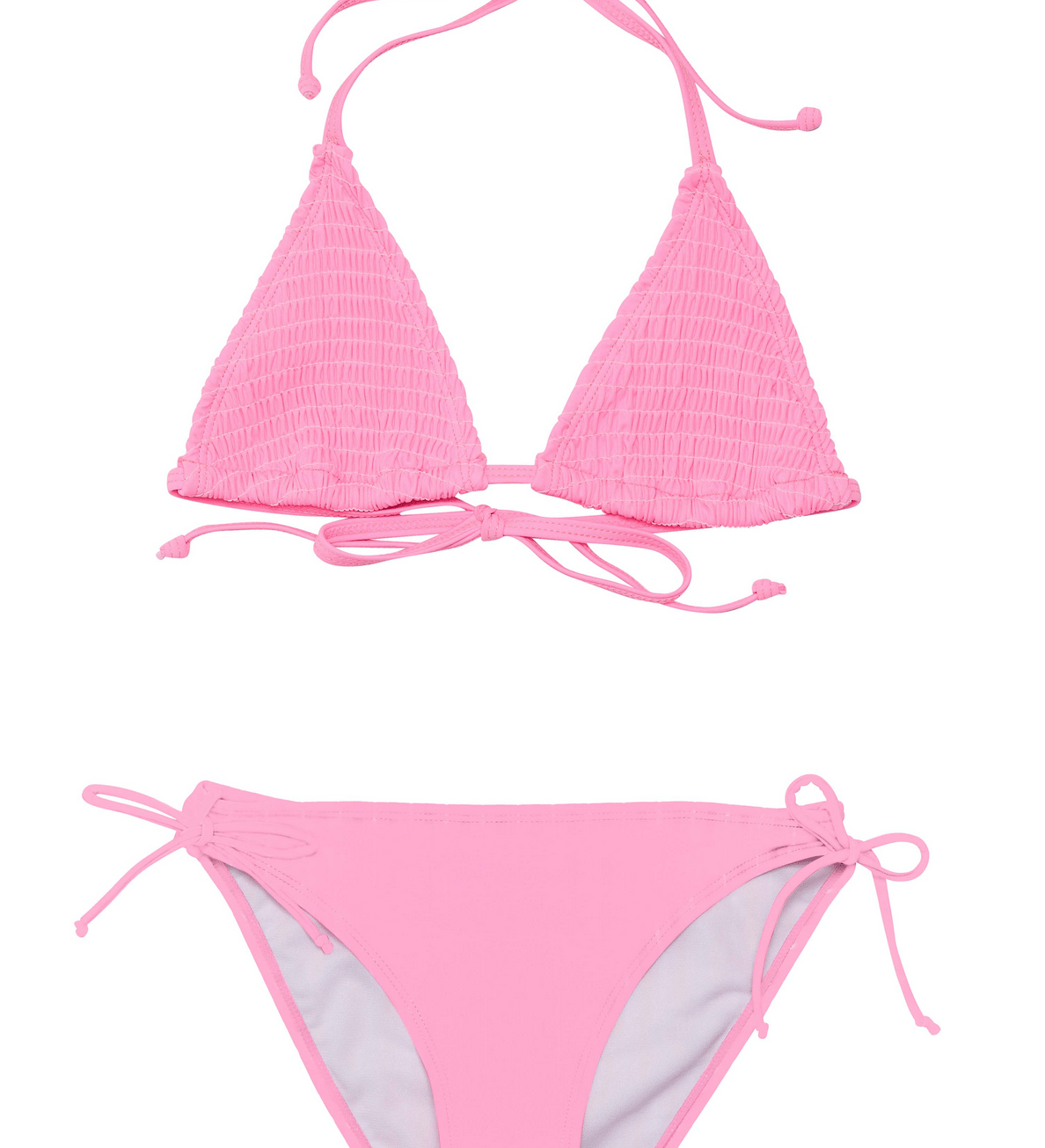 Pink Shirred Triangle Bikini - Destination PSP