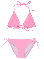 Pink Shirred Triangle Bikini - Destination PSP