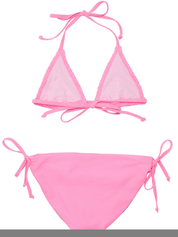 Pink Shirred Triangle Bikini - Destination PSP