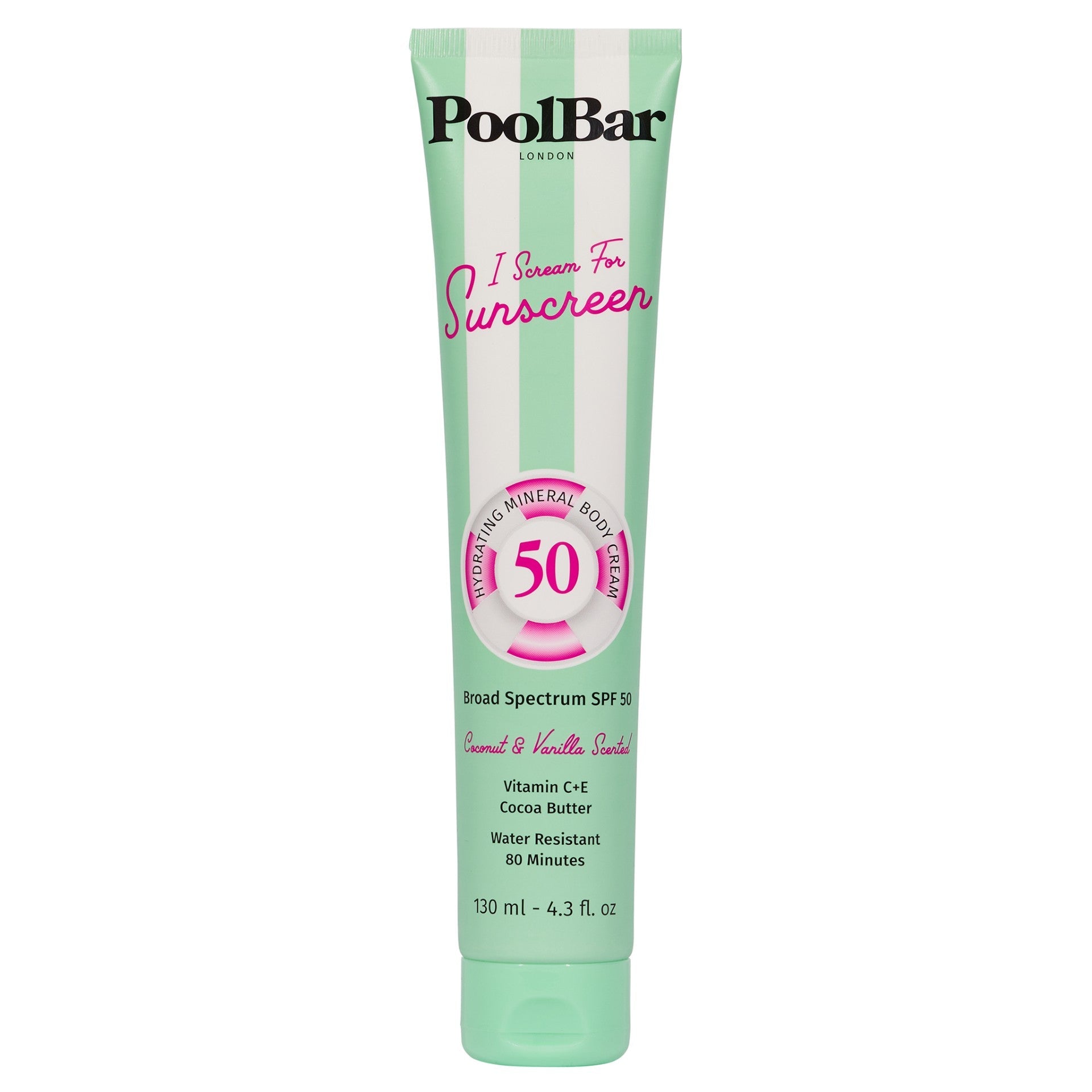 PoolBar London I Scream For Sunscreen Body Mineral Broad Spectrum SPF 50 - Destination PSP