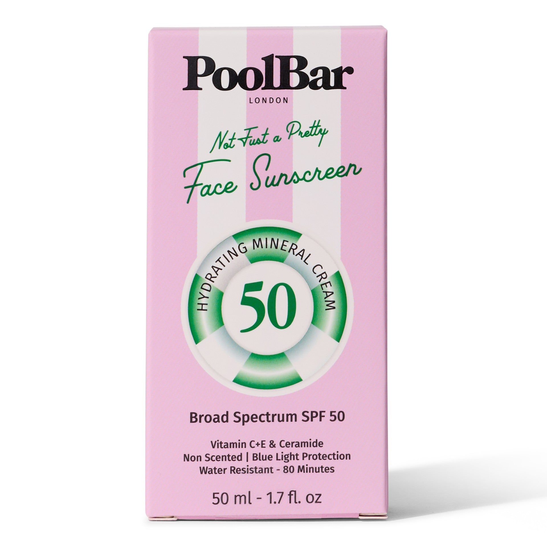 PoolBar London Not Just A Pretty Face Mineral Broad Spectrum SPF 50 - Destination PSP