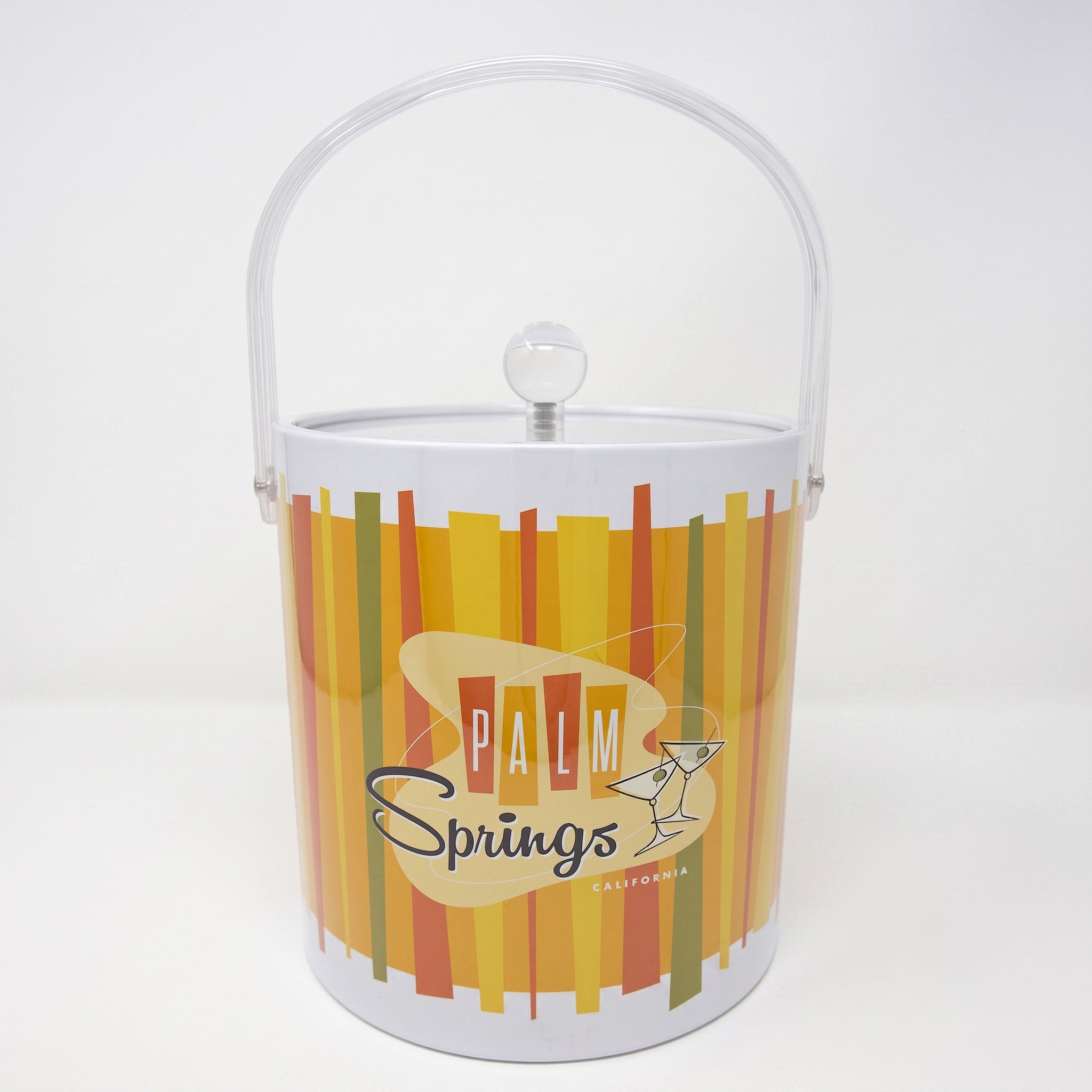 Acrylic Ice Bucket - Palm Springs Martini - Orange