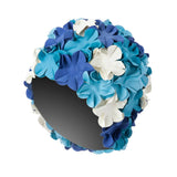 Retro Sporti Flower Swim Cap - Blue Multi