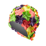 Retro Sporti Flower Swim Cap - Yellow/Hot Pink/Emerald/Purple