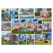 Vintage Retro Trailers Jigsaw Puzzle