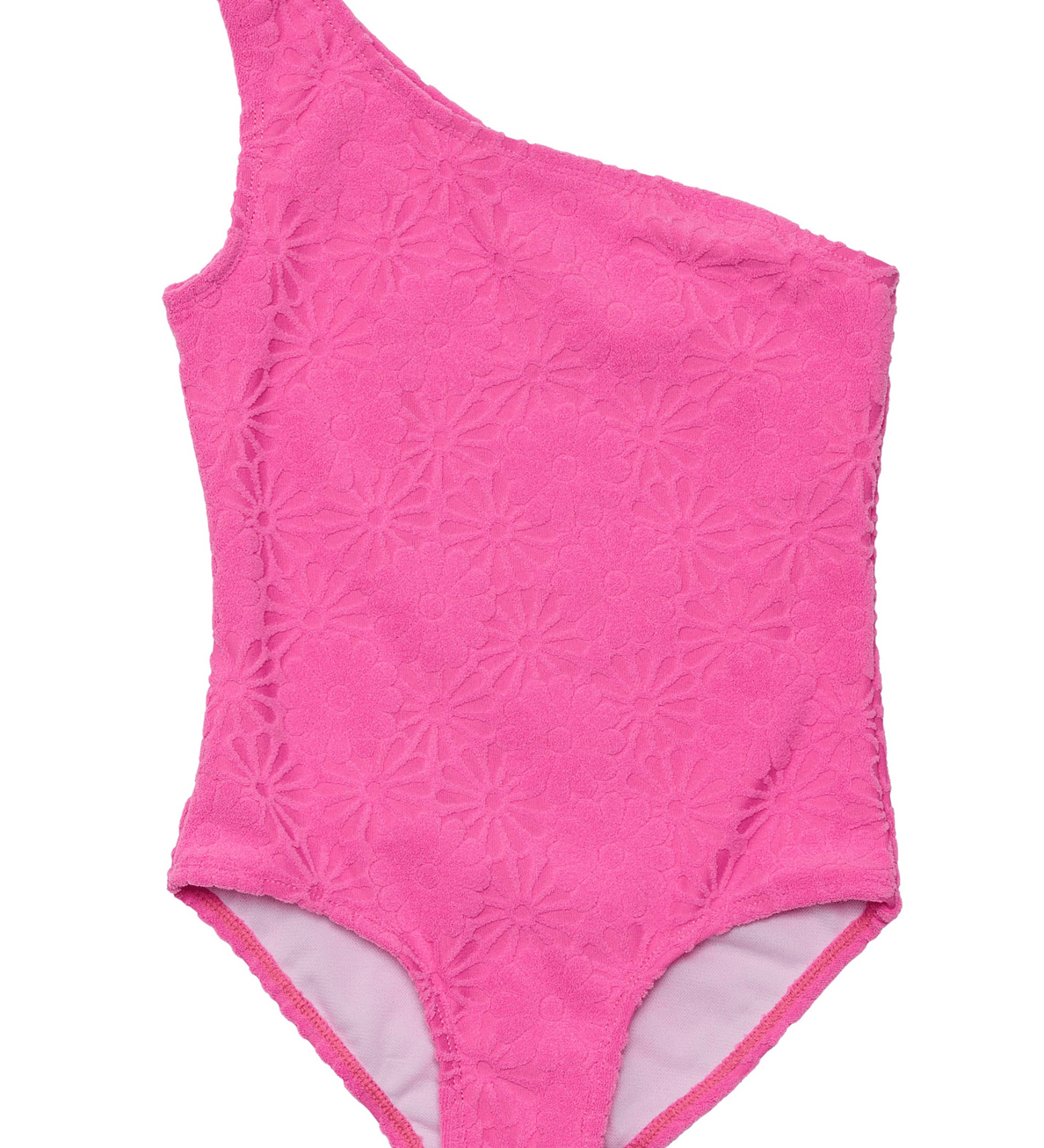Snapper Rock Bubblegum Bloom One Shoulder Swimsuit - Destination PSP